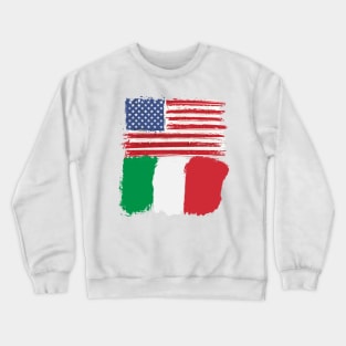 USA and Italian flag Crewneck Sweatshirt